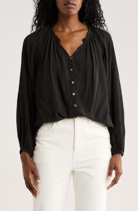 Too Good Long Sleeve Woven Button-Up Shirt