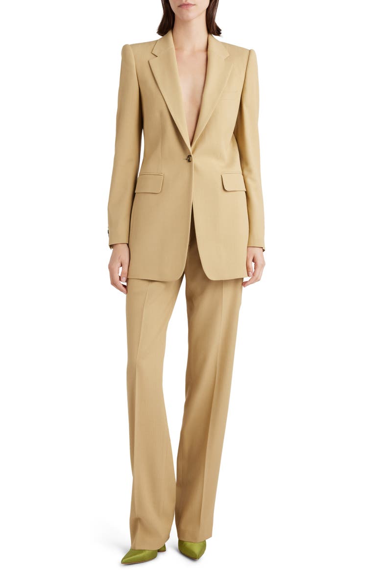 One-Button Blazer, Alternate, color, SAND 900