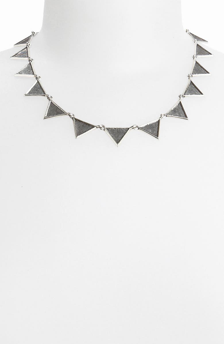 House of Harlow 1960 Crosshatched Triangle Collar Necklace, Main, color, 