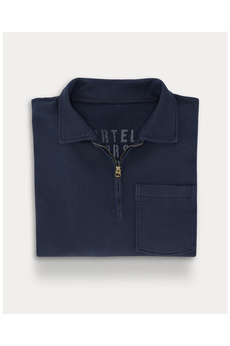 Cotton Zip-Up Sweatshirt, Alternate, color, Navy Blue