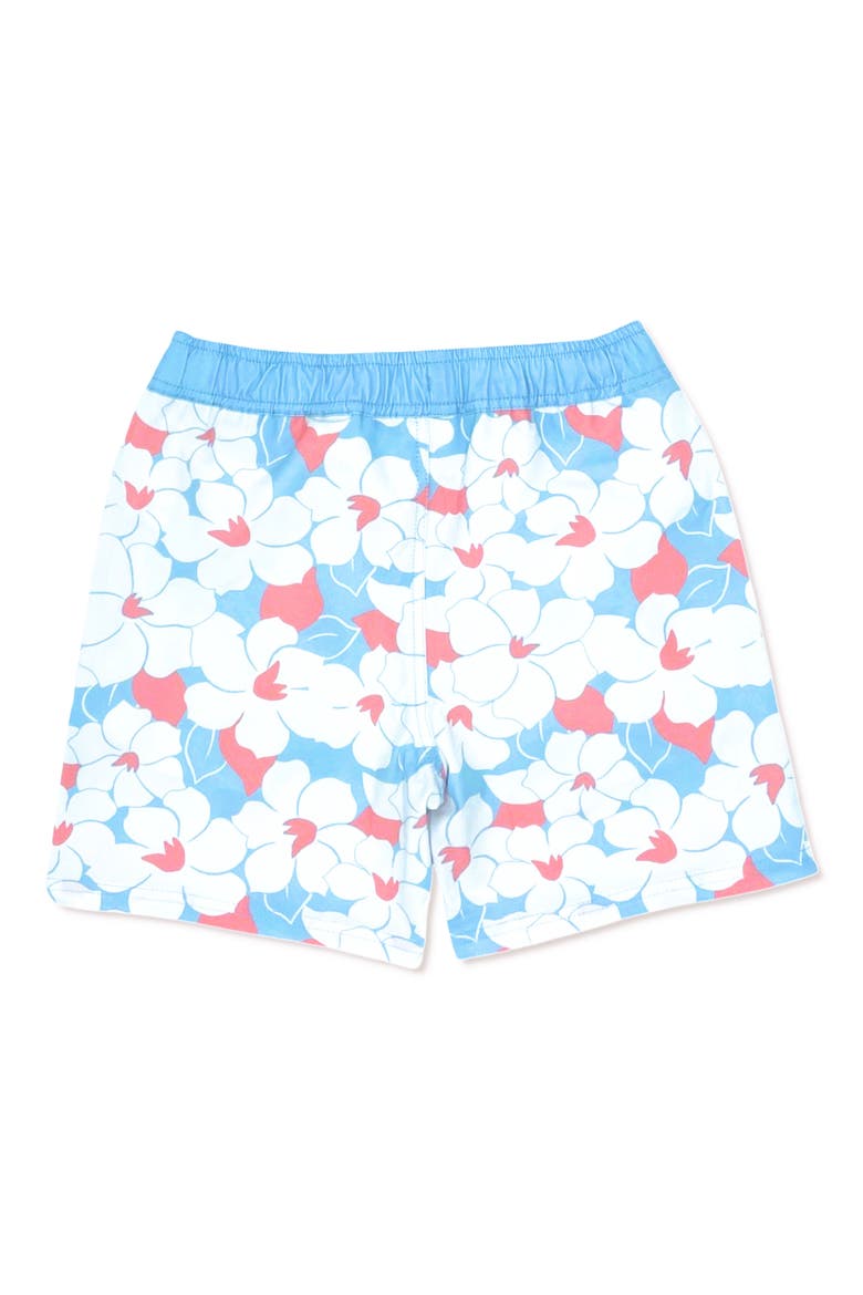 Retro Tropical Swim Trunks, Alternate, color, COOL BLUE