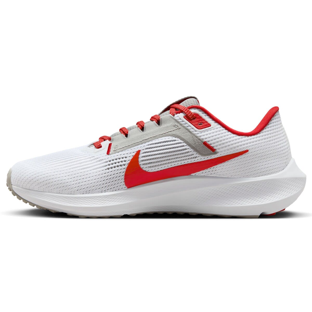 Nike Unisex Nike  White Ohio State Buckeyes Zoom Pegasus 40 Running Shoe, Alternate, color, 