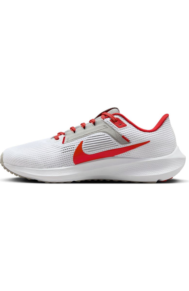 Nike Unisex Nike White Ohio State Buckeyes Zoom Pegasus 40 Running Shoe, Alternate, color,