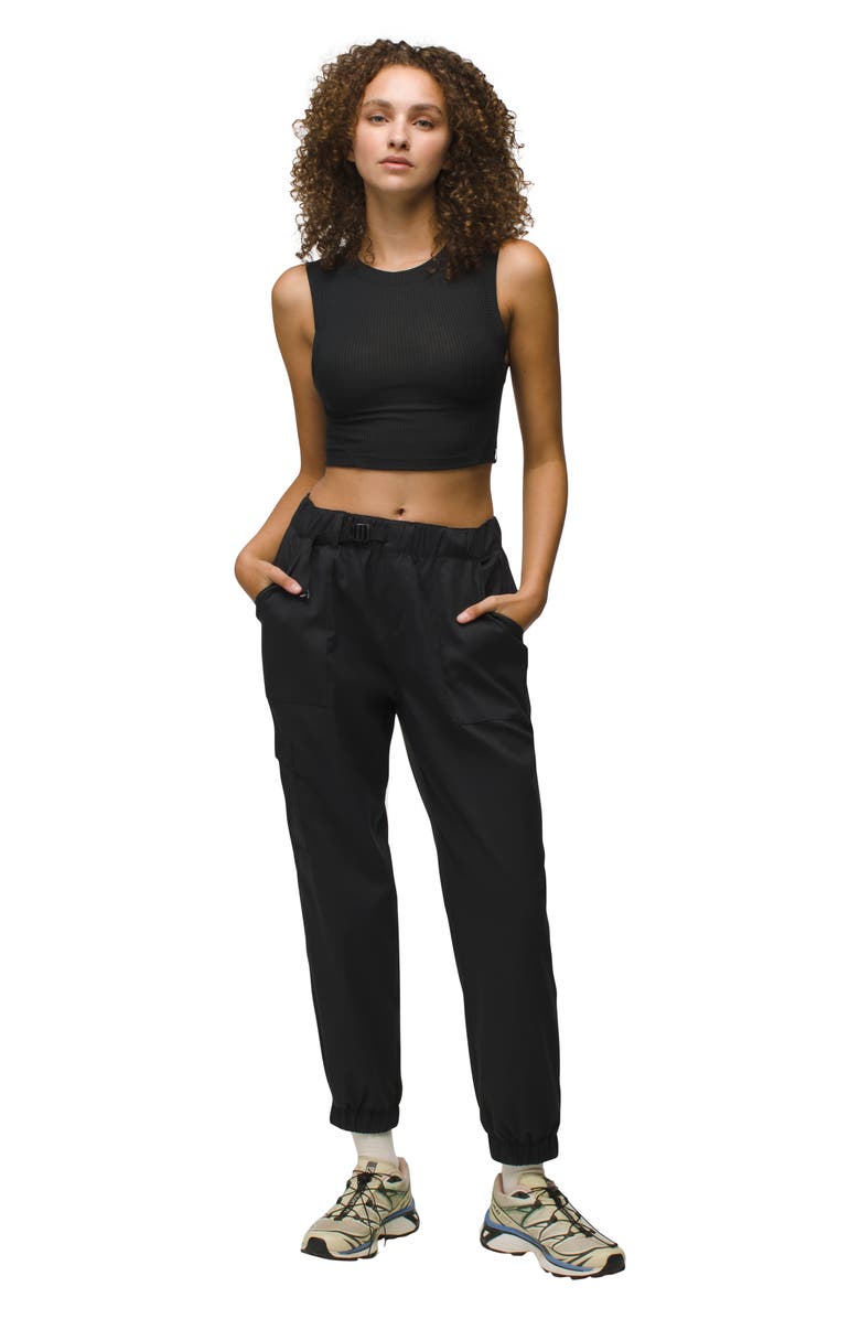 prAna Stretch Zion<sup>™</sup> Elastic Waist Joggers, Alternate, color, Black