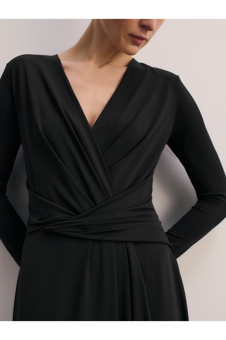 Auletta Jersey Dress, Alternate, color, Black