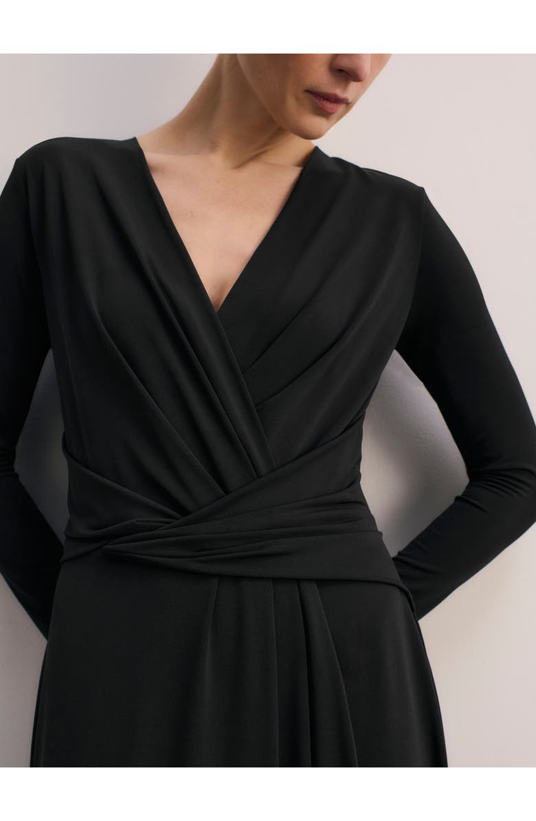 The Fold Auletta Jersey Dress, Alternate, color, Black