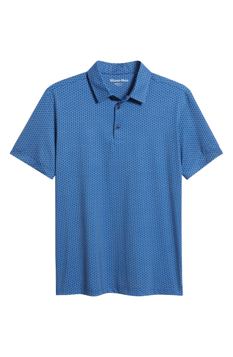 Mizzen+Main Versa Trim Fit Geo Print Golf Polo, Alternate, color, Set Sail Honeycomb