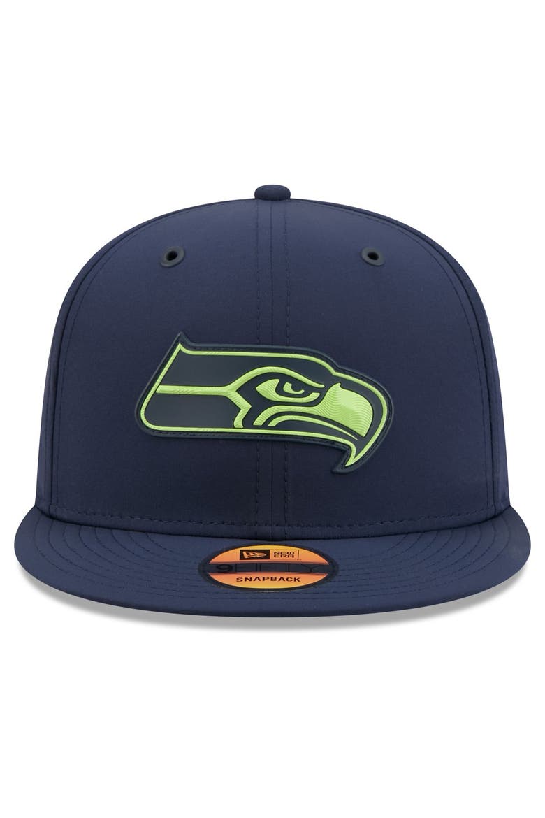 Men's New Era College Navy Seattle Seahawks 2026 Sideline 9FIFTY Snapback Hat, Alternate, color, College Navy