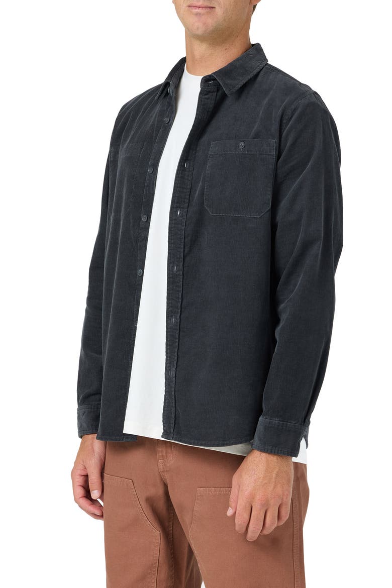 OG Cord Cotton Corduroy Button-Up Shirt, Alternate, color, PHANTOM