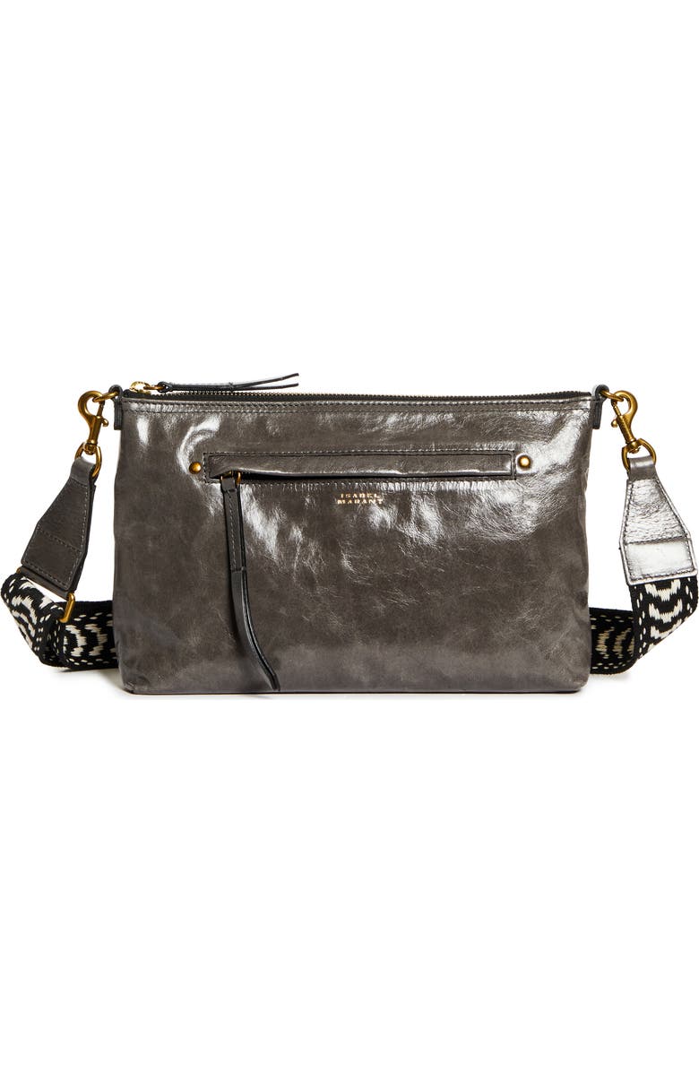 Isabel Marant Nessah Wardy XO Capsule Leather Shoulder Bag, Main, color,