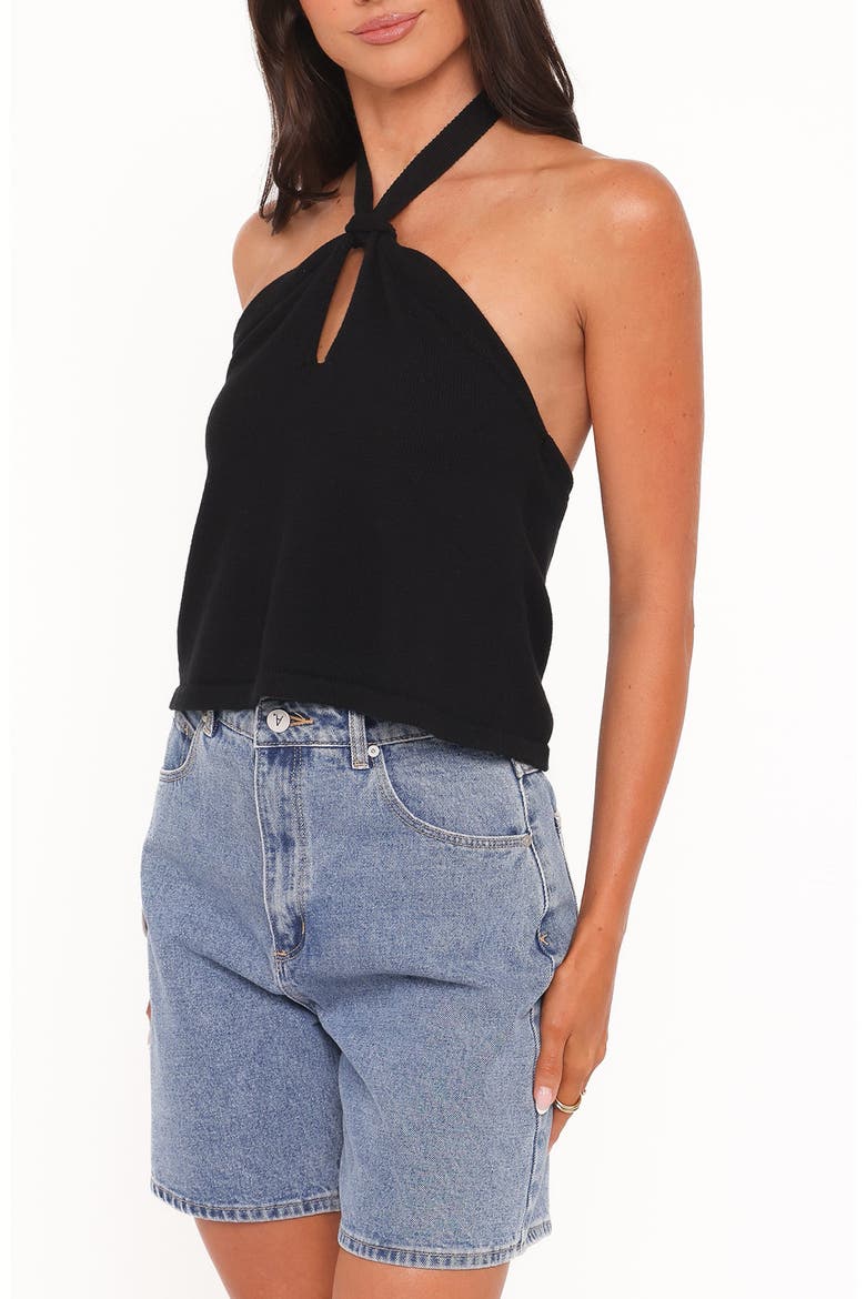 Haley Halter Top, Alternate, color, BLACK