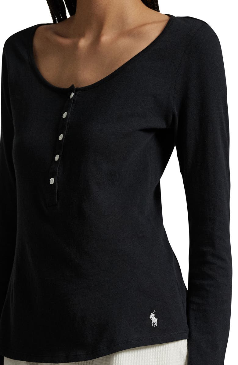 Polo Ralph Lauren Long & Lean Cotton Jersey Lounge Henley, Alternate, color, 