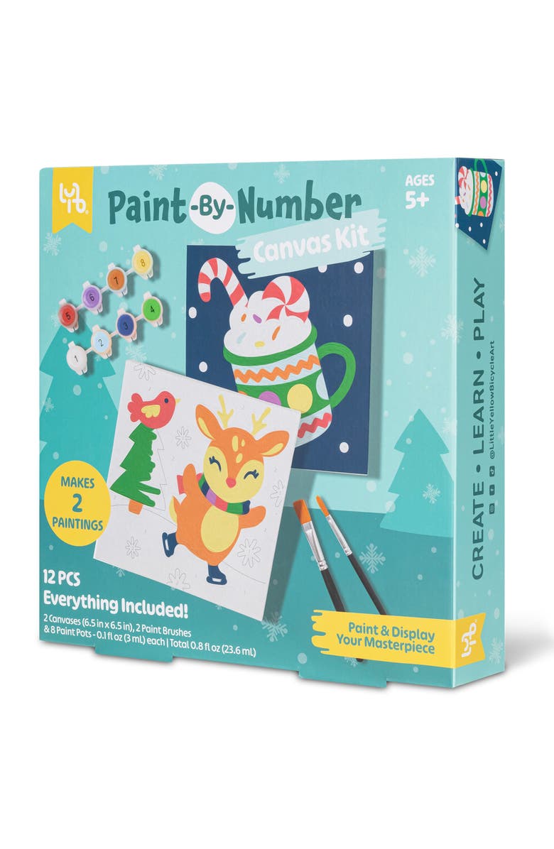 Little Yellow Bicycle Reindeer Paintbynumber Kit Complete Art Set, Alternate, color, Multicolored