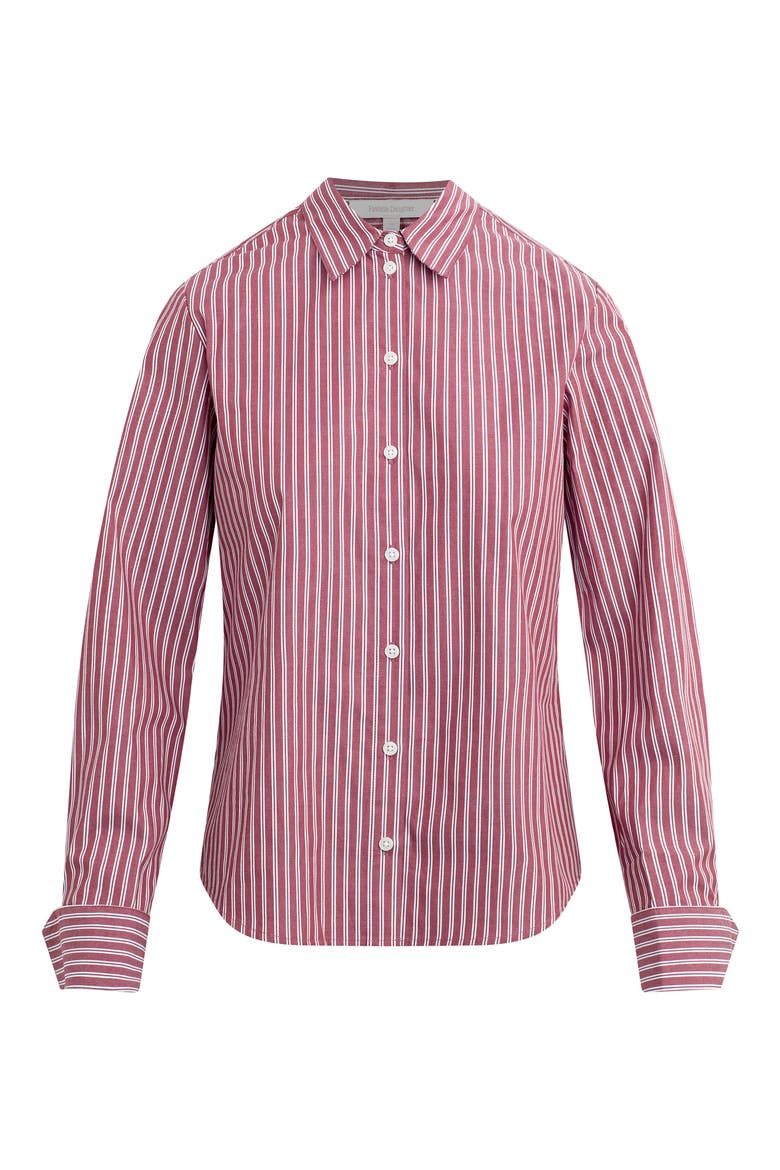 The Cuffed Statement Striped Shirt, Alternate, color, CRANBERRY HIGHWAY