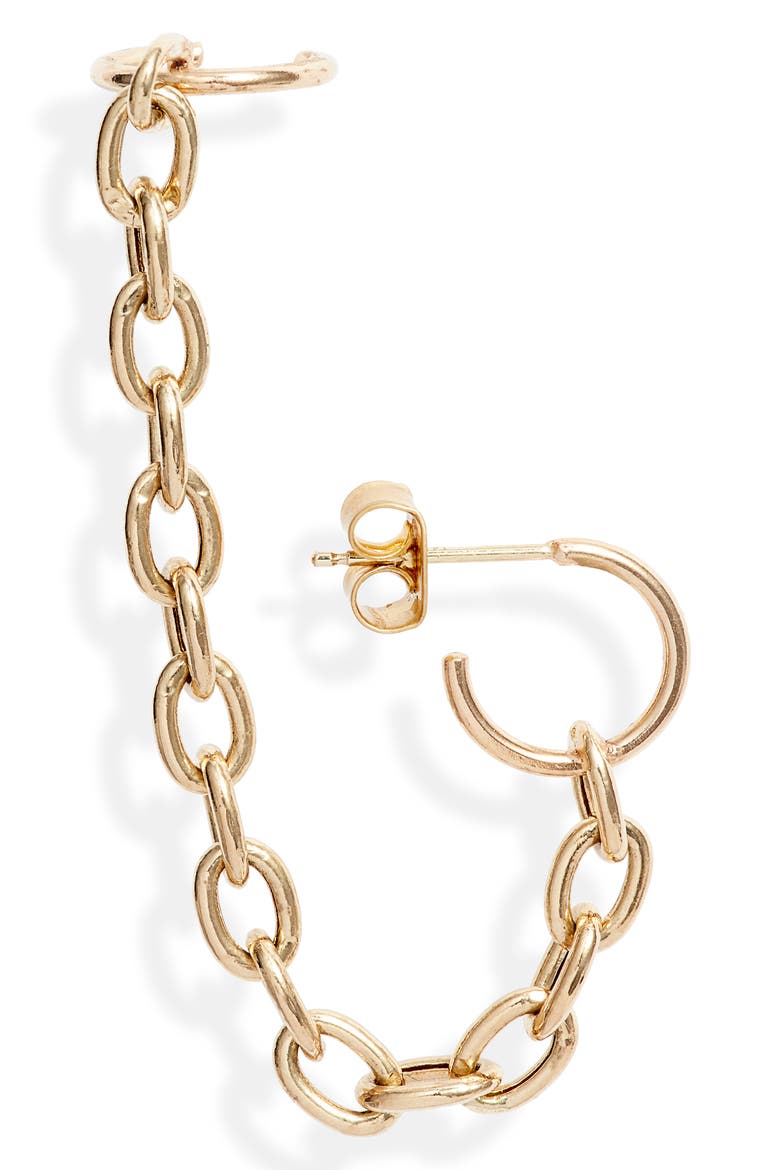 Earring Chain, Alternate, color, YELLOW GOLD