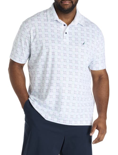 Nautica Big & Tall Geometric Print Performance Polo Shirt
