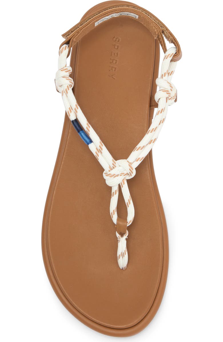 Sperry Isla T-Bar Slingback Sandal, Alternate, color, White Textile Mix Mat Flocked