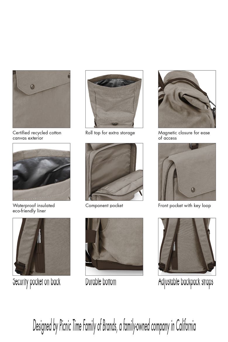 Carmel Picnic Backpack, Alternate, color, GRAY