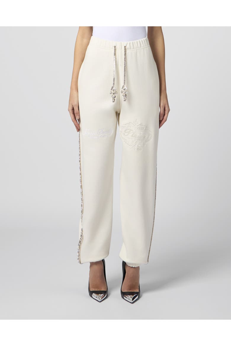 Washed Joggers Tennis Club Crystals Women, Main, color, OffWhite