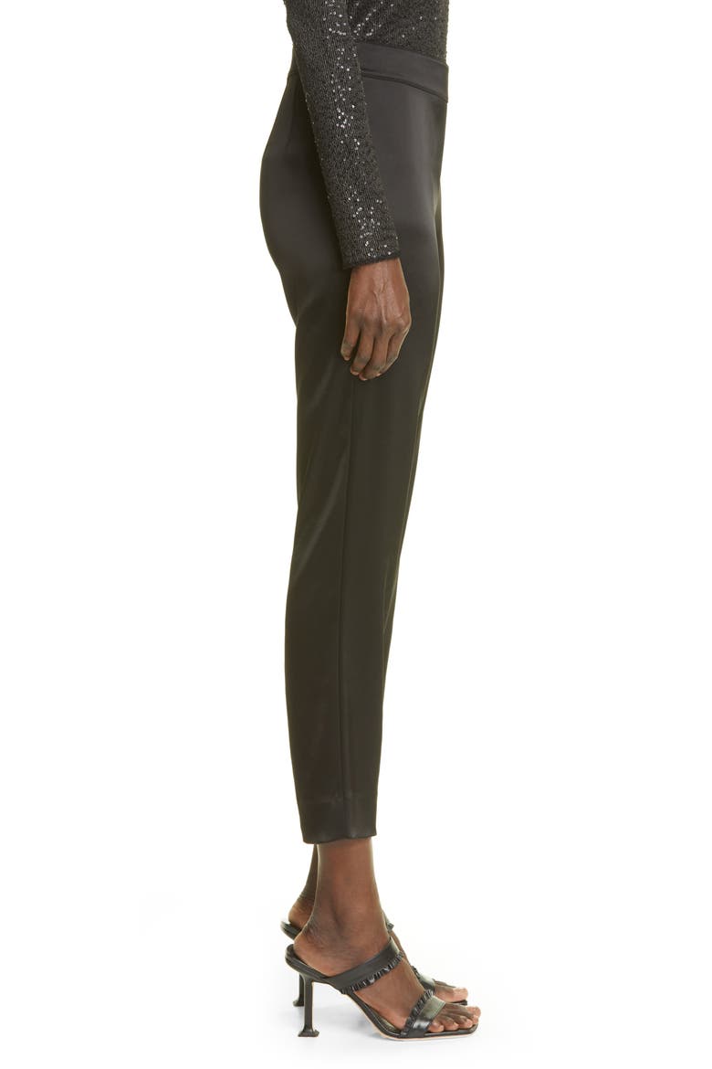 Collection Emma Satin Ankle Pants, Alternate, color, CAVR CAVIAR