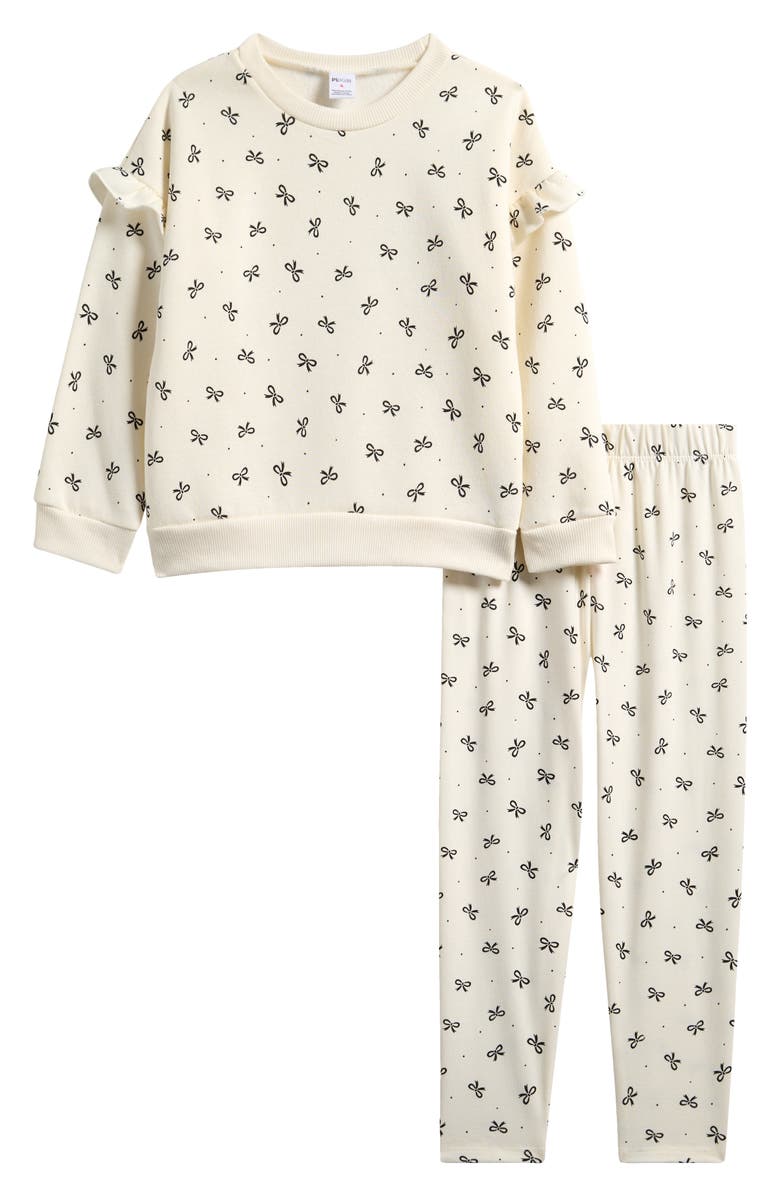 Petit Lem Kids' Print Sweatshirt & Sweatpants Set, Main, color, Off White