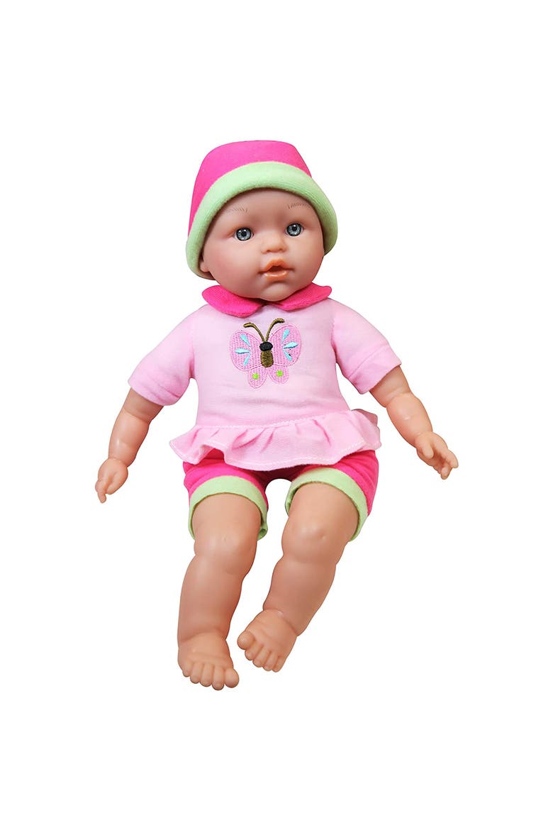 16 Inch Baby Doll & Umbrella Stroller Set, Pink Butterfly Outfit, Hat, Alternate, color, Pink