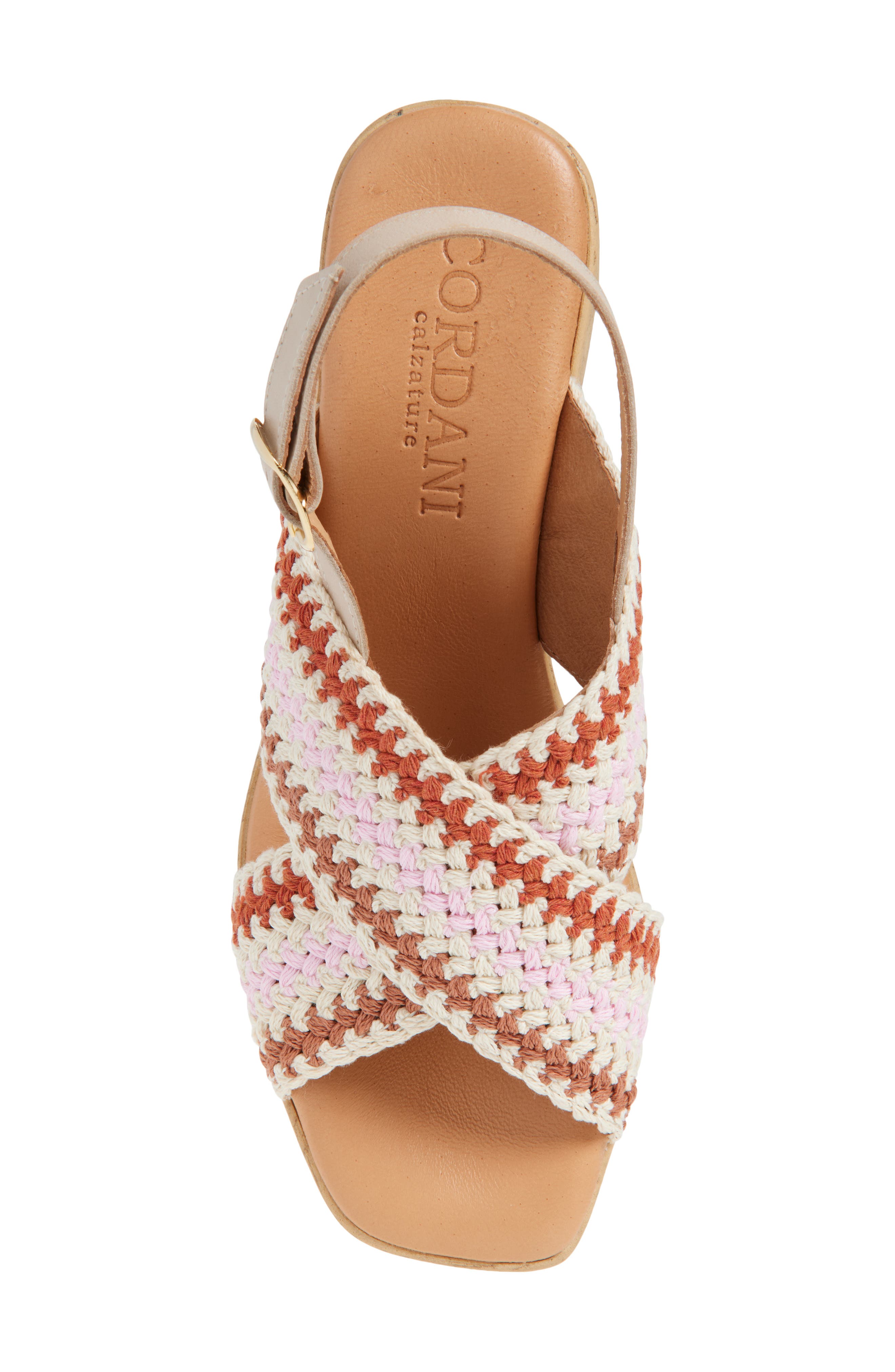 Cordani Malin Platform Sandal, Alternate, color, Multi Crochet