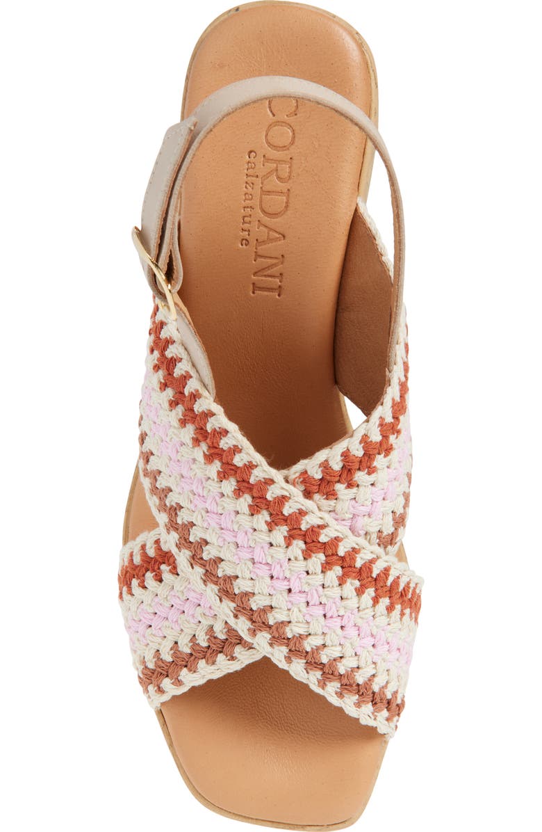 Cordani Malin Platform Sandal, Alternate, color, Multi Crochet