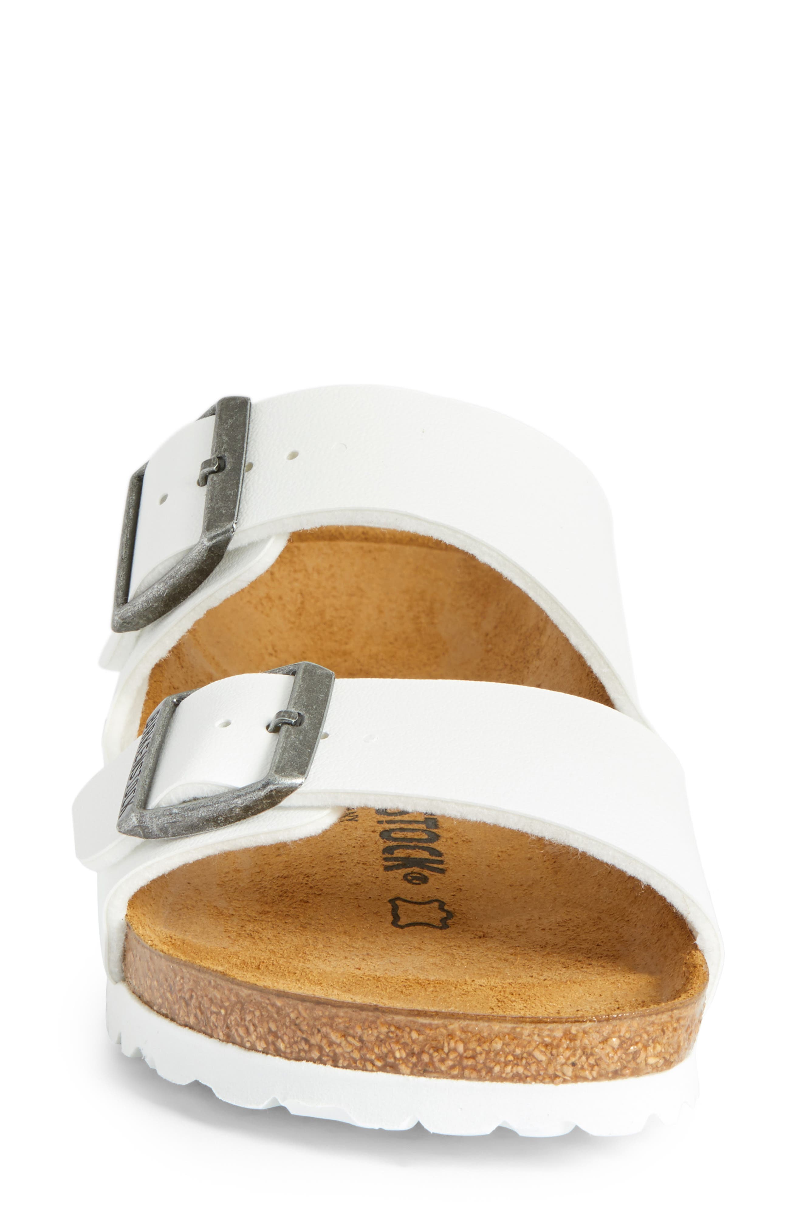 Arizona Birko-Flor Slide Sandal, Alternate, color, WHITE SYNTHETIC LEATHER