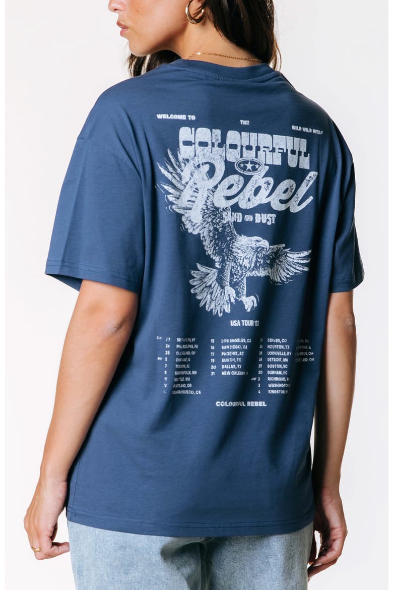 Sand and Dust Tour Loosefit Tee, Alternate, color, Denim blue
