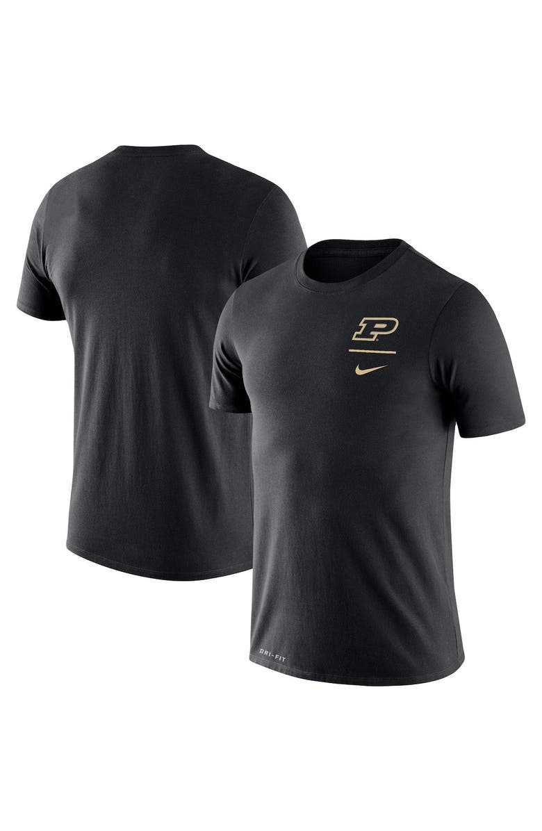 Nike Men's Nike Black Purdue Boilermakers Logo Stack Legend Performance T-Shirt, Main, color, 