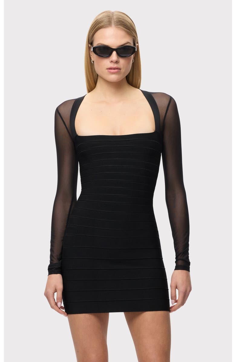 Herve Leger The Yasmin Dress, Main, color, Black