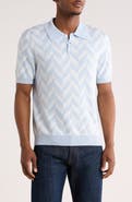 JASON WU Chevron Silk & Cotton Polo