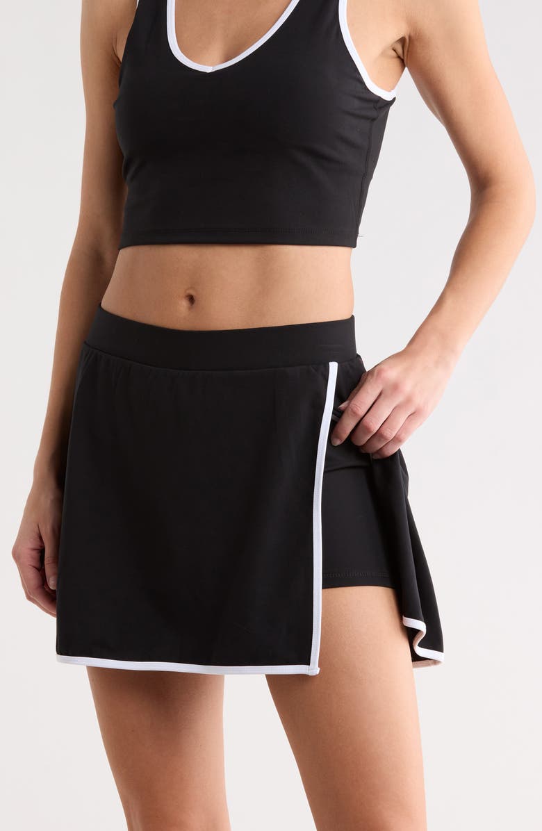 YOGALICIOUS Lux Emmie Crop Tank & Skort Set, Alternate, color, Black