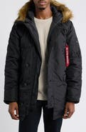 Alpha Industries N-3B Relaxed Fit Faux Fur Trim Parka