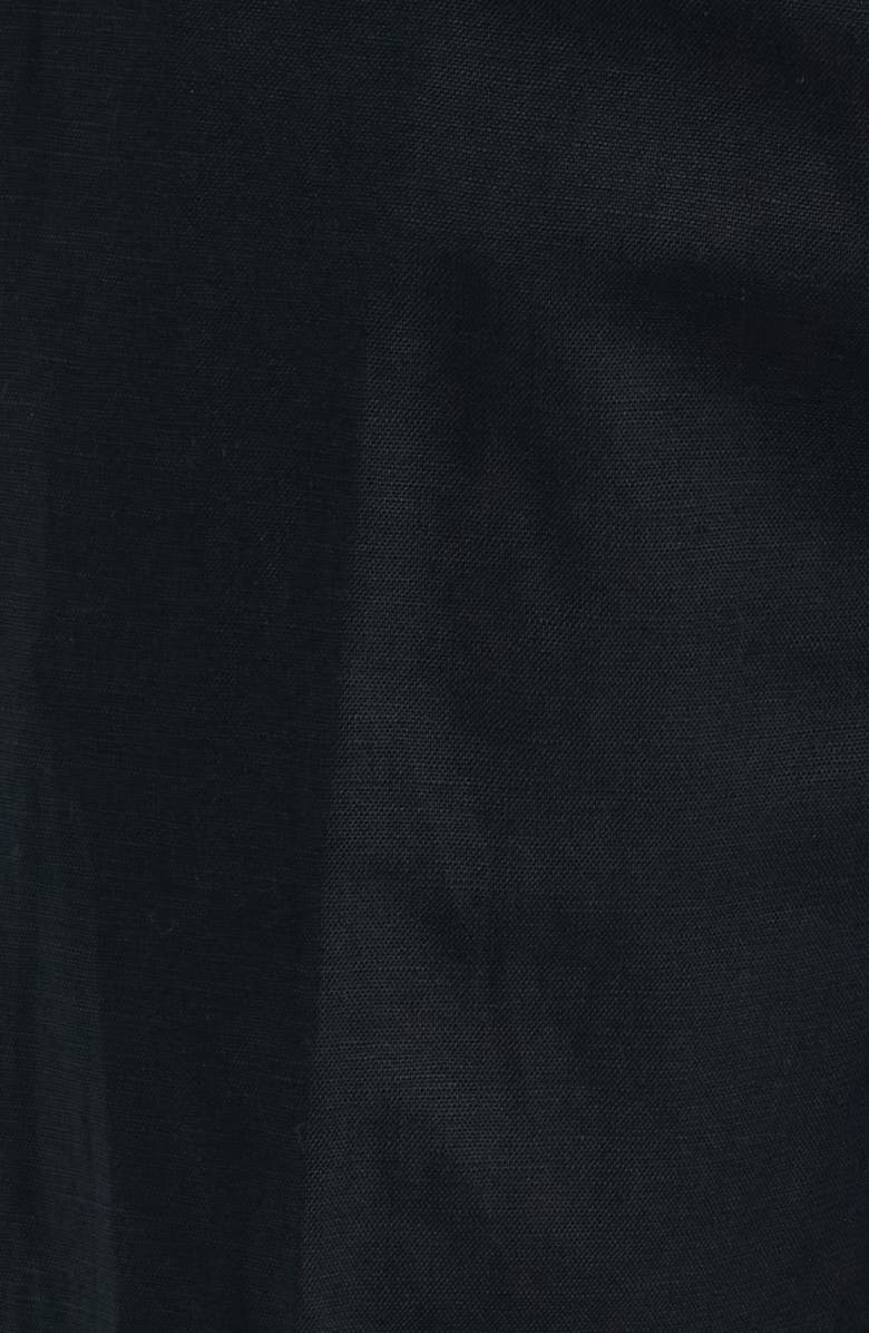 Open Edit Linen Blend Tapered Leg Pants, Alternate, color, Black