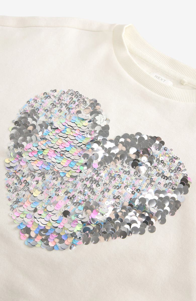NEXT Kids' Sequin Heart Sweater Dress, Alternate, color,