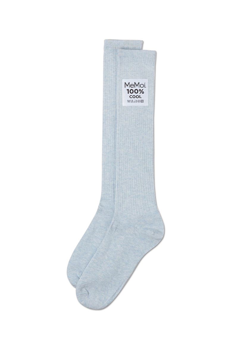 Cool Knee-High Socks, Main, color, Chambray Heather