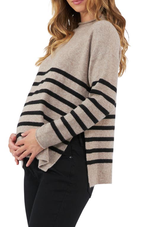Ripe Maternity Gerrie Stripe Nursing Knit Sweater In Multi