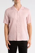 Theory Daze Short Sleeve Linen Button-Up Shirt