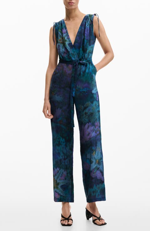 Abstract Floral Jumpsuit