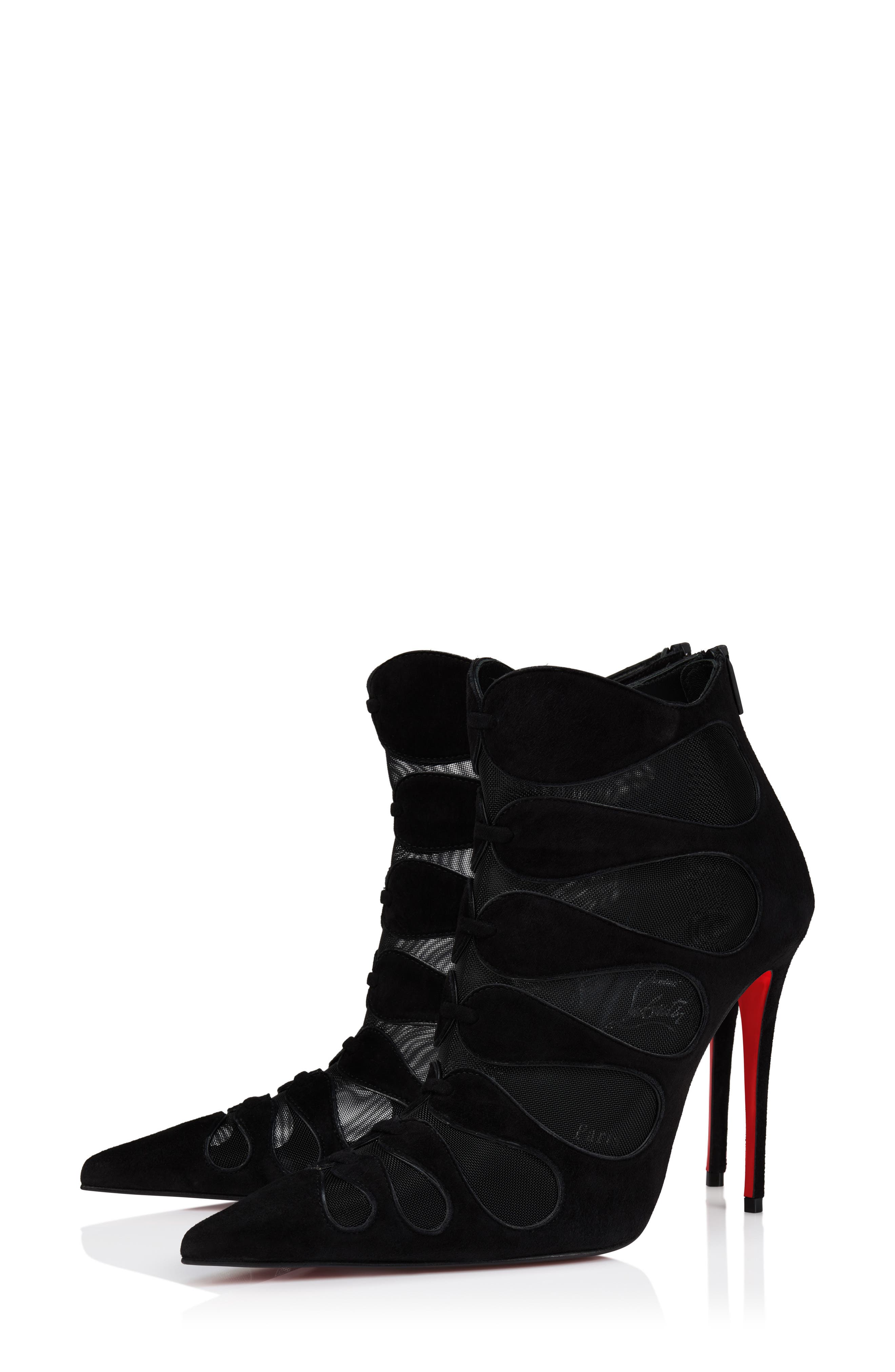 Christian Louboutin Circus Max Pointed Toe Bootie, Main, color, B439 Black/ Lin Black