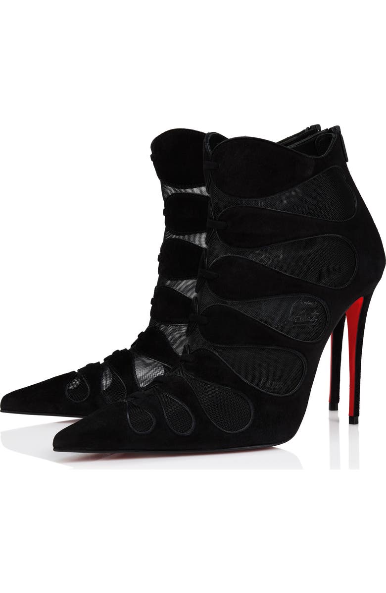 Christian Louboutin Circus Max Pointed Toe Bootie, Main, color, B439 Black/ Lin Black