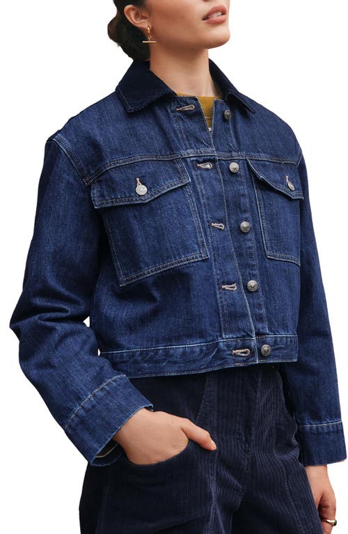 Next Two Tone Denim Jacket In Blue