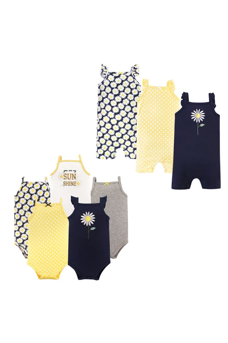 Cotton Essentials 8-Piece Bodysuit Collection, Main, color, Daisy