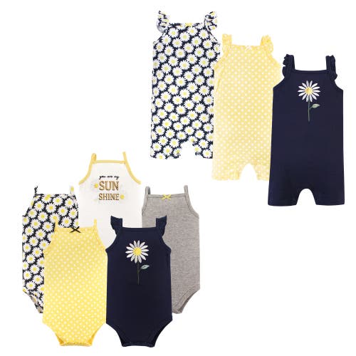 Hudson Baby Cotton Essentials 8-piece Bodysuit & Romper Collection In Multi