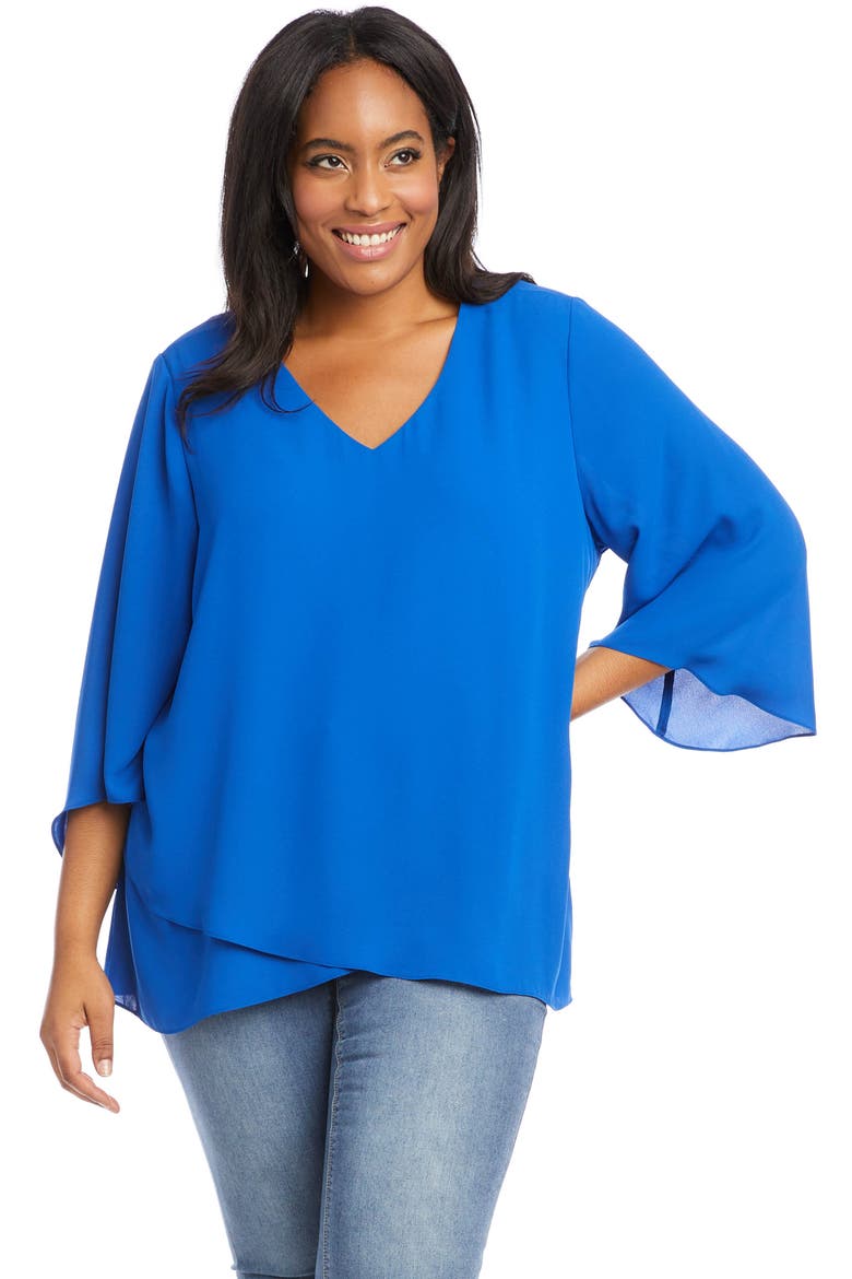 Crossover Hem Asymmetric Top, Alternate, color, SAPPHIRE BLUE