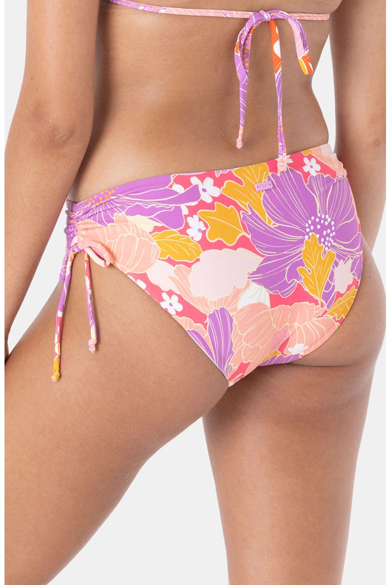 Bell Blooms Cinched Hipster Bikini Bottoms, Alternate, color, LILAC MULTI