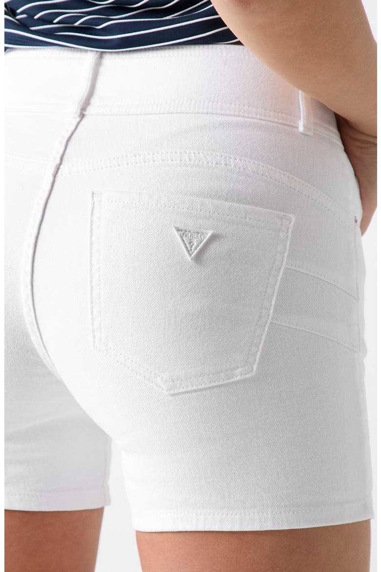Shape Up Denim Shorts, Alternate, color, WHITE