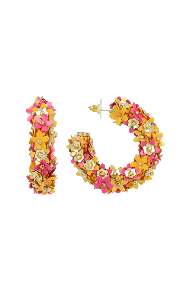 LOTT.gioielli CE SQ Sequin Flower Creole M - Sunset Mix, Main, color, Sunset Mix